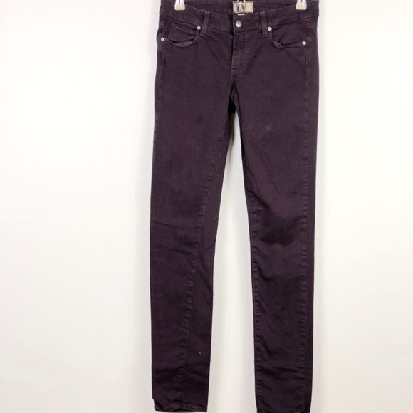 Paige Peg Skinny Dark Purple Jeans - Picture 8 of 8